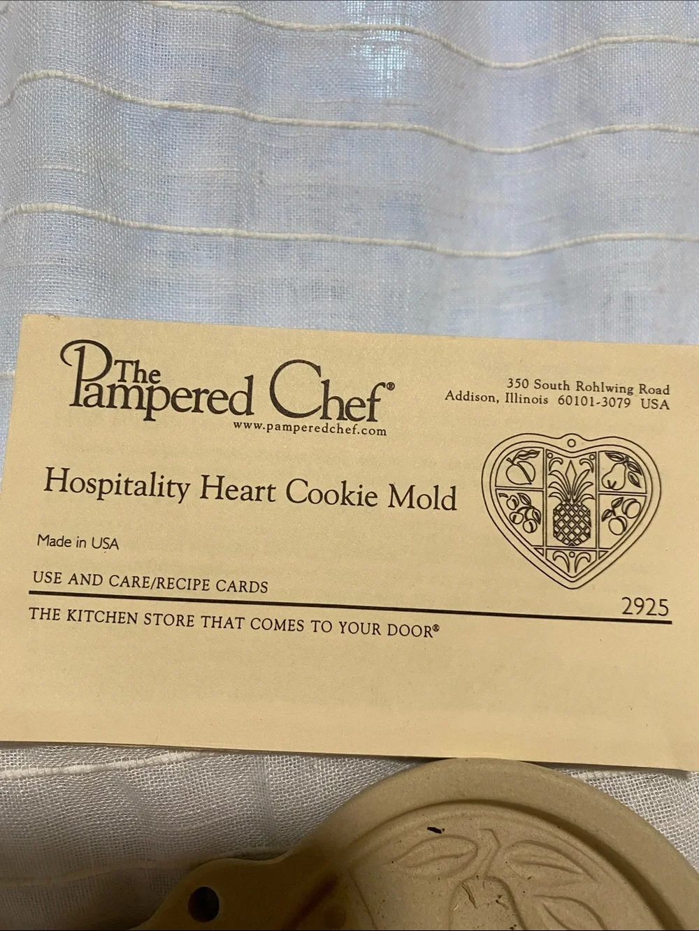 The Pampered Chef Heart-Shaped Cookie Mold in Tan